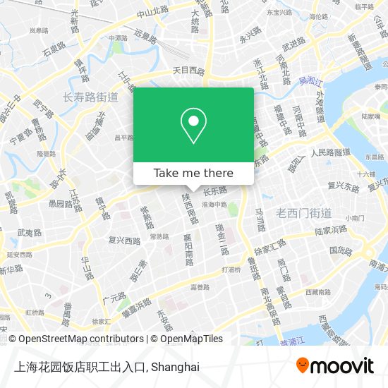 上海花园饭店职工出入口 map