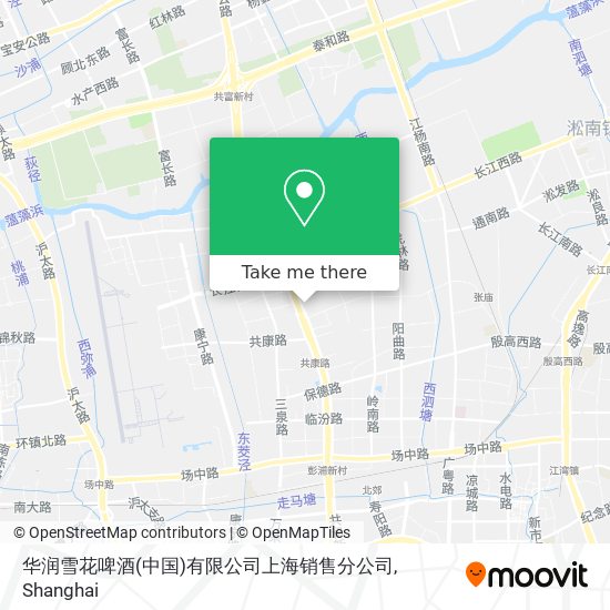 华润雪花啤酒(中国)有限公司上海销售分公司 map