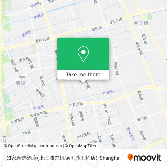 如家精选酒店(上海浦东机场川沙王桥店) map