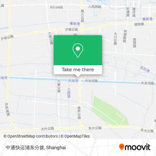 中通快运浦东分拨 map