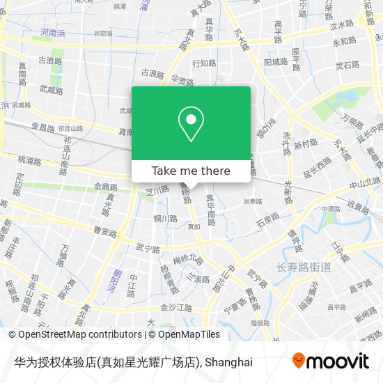 华为授权体验店(真如星光耀广场店) map