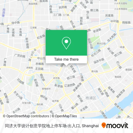 同济大学设计创意学院地上停车场-出入口 map