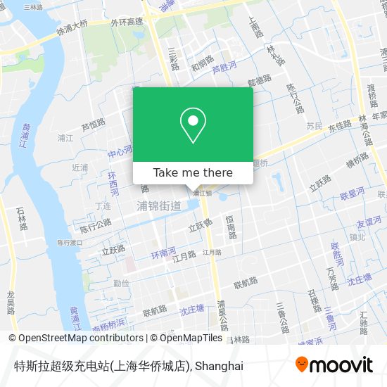 特斯拉超级充电站(上海华侨城店) map