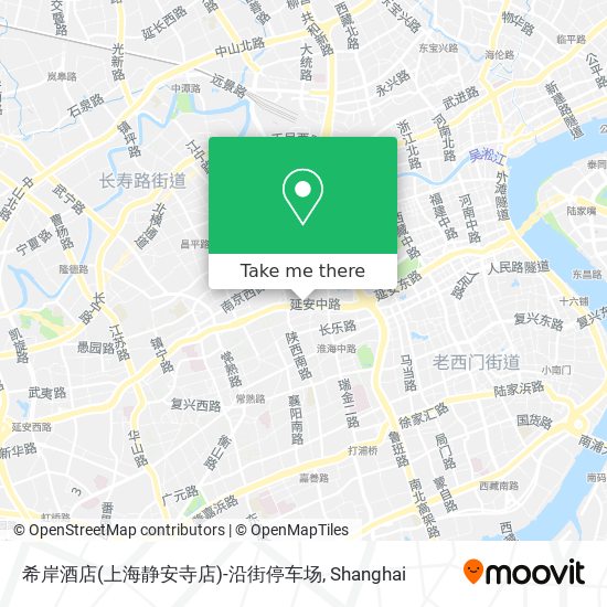 希岸酒店(上海静安寺店)-沿街停车场 map