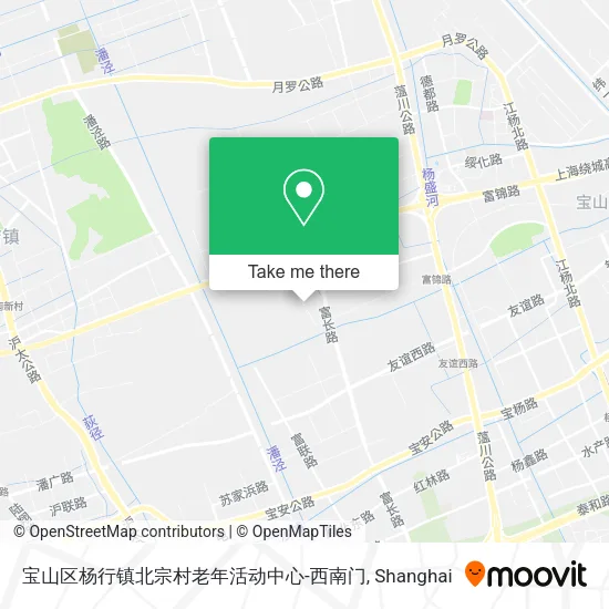 宝山区杨行镇北宗村老年活动中心-西南门 map