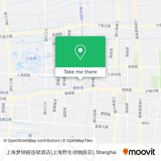 上海梦纳丽连锁酒店(上海野生动物园店) map