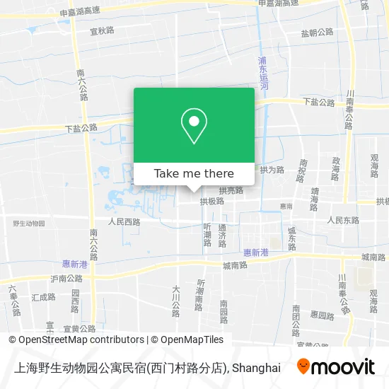 上海野生动物园公寓民宿(西门村路分店) map