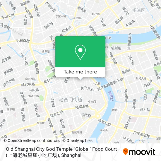 Old Shanghai City God Temple "Global" Food Court (上海老城皇庙小吃广场) map