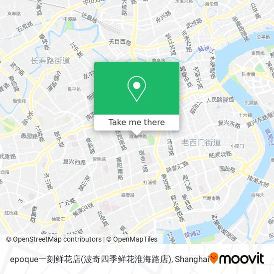 epoque一刻鲜花店(波奇四季鲜花淮海路店) map