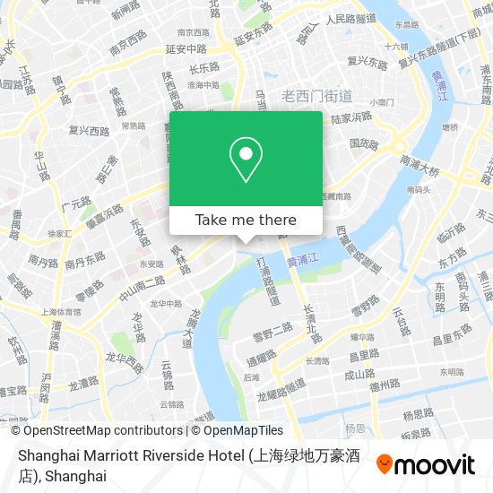 Shanghai Marriott Riverside Hotel (上海绿地万豪酒店) map