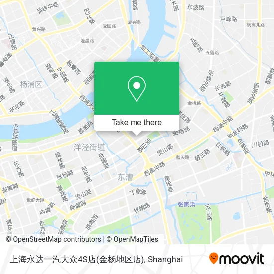 上海永达一汽大众4S店(金杨地区店) map