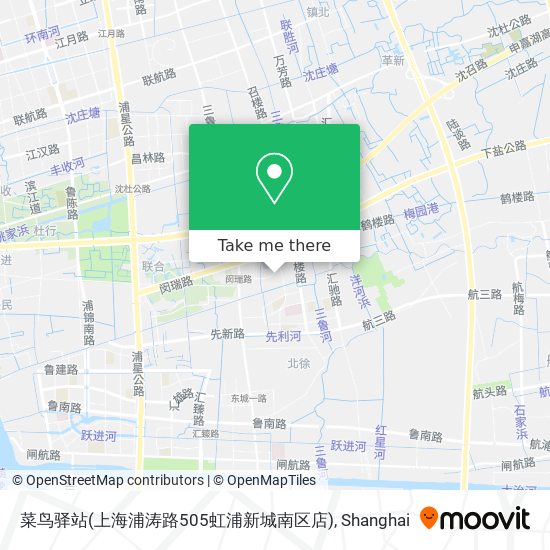 菜鸟驿站(上海浦涛路505虹浦新城南区店) map