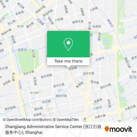 Zhangjiang Administrative Service Center (张江行政服务中心) map