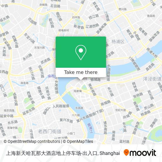 上海新天哈瓦那大酒店地上停车场-出入口 map