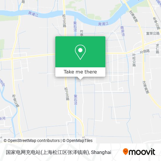 国家电网充电站(上海松江区张泽镇南) map