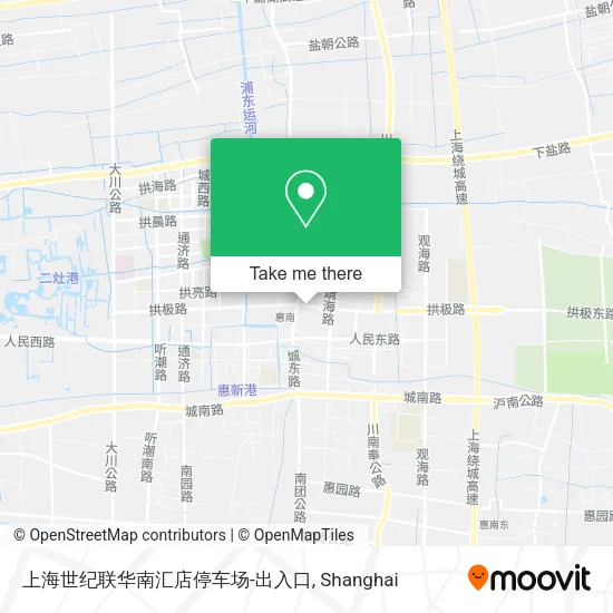 上海世纪联华南汇店停车场-出入口 map