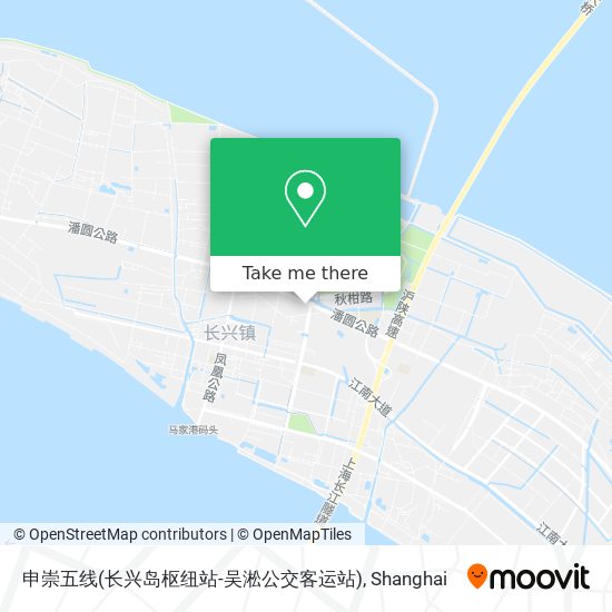 申崇五线(长兴岛枢纽站-吴淞公交客运站) map