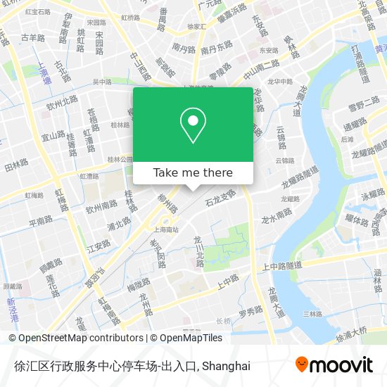 徐汇区行政服务中心停车场-出入口 map