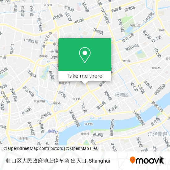 虹口区人民政府地上停车场-出入口 map