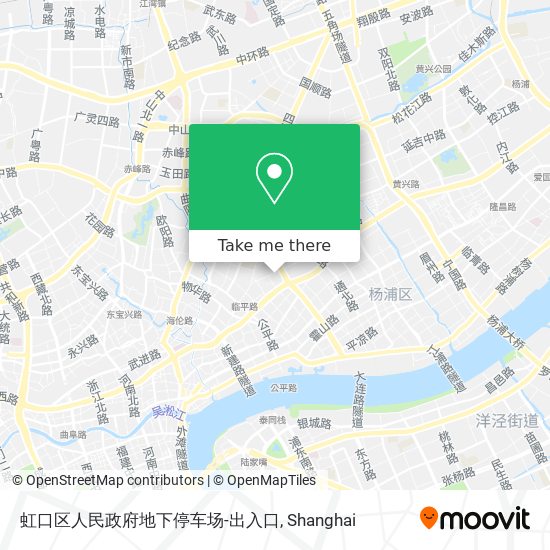 虹口区人民政府地下停车场-出入口 map