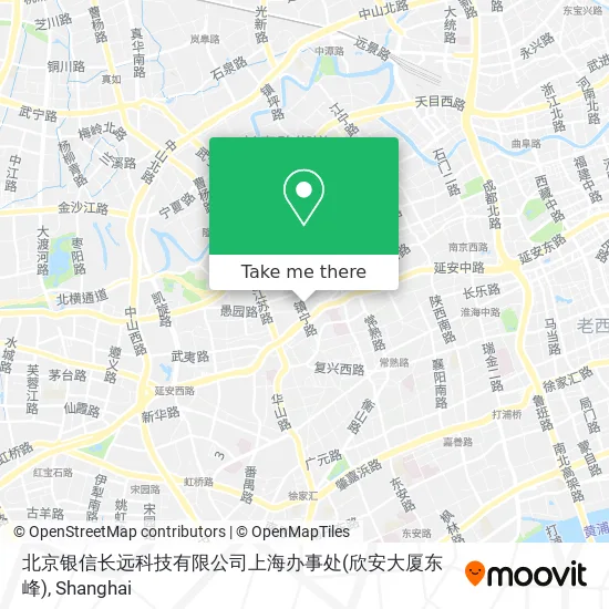 北京银信长远科技有限公司上海办事处(欣安大厦东峰) map