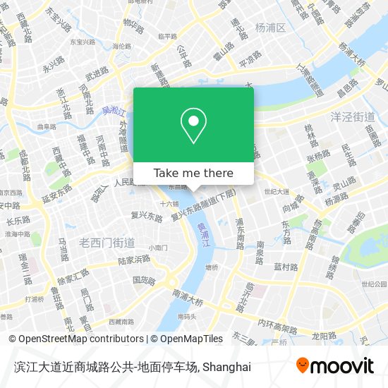 滨江大道近商城路公共-地面停车场 map