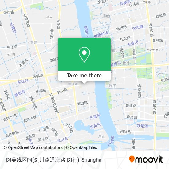 闵吴线区间(剑川路通海路-闵行) map