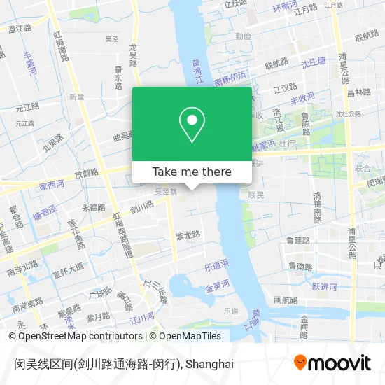 闵吴线区间(剑川路通海路-闵行) map