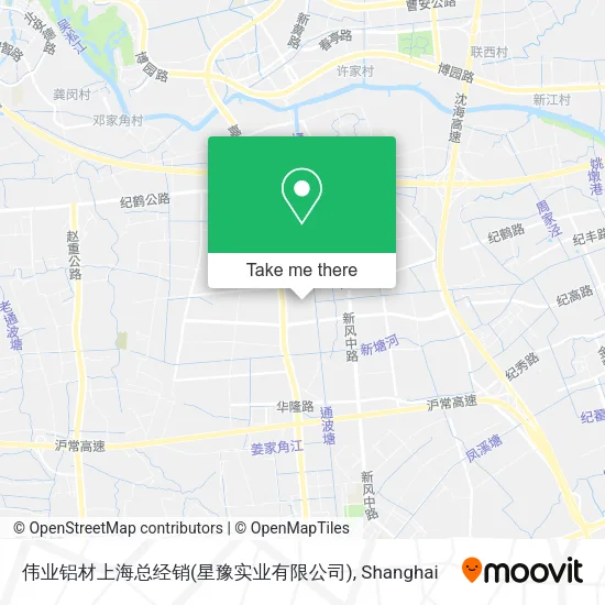 伟业铝材上海总经销(星豫实业有限公司) map