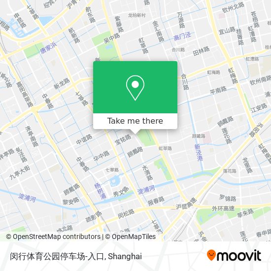 闵行体育公园停车场-入口 map
