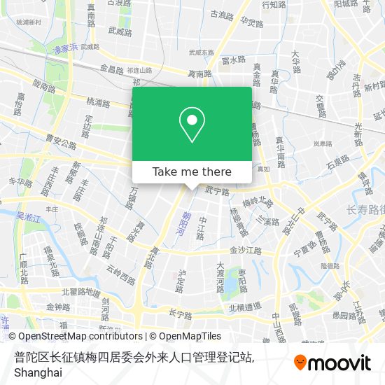 普陀区长征镇梅四居委会外来人口管理登记站 map