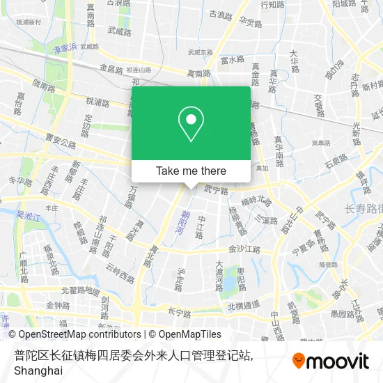 普陀区长征镇梅四居委会外来人口管理登记站 map