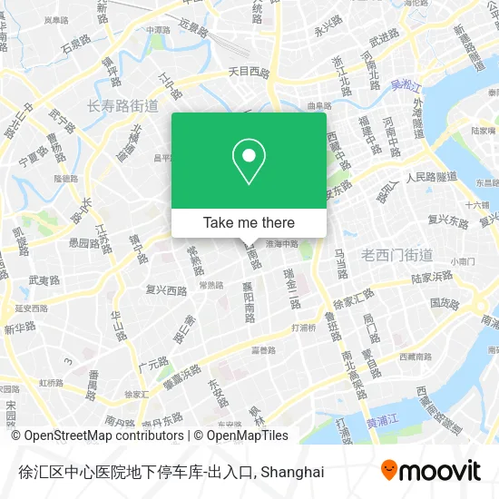 徐汇区中心医院地下停车库-出入口 map