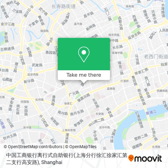 中国工商银行离行式自助银行(上海分行徐汇徐家汇第二支行高安路) map