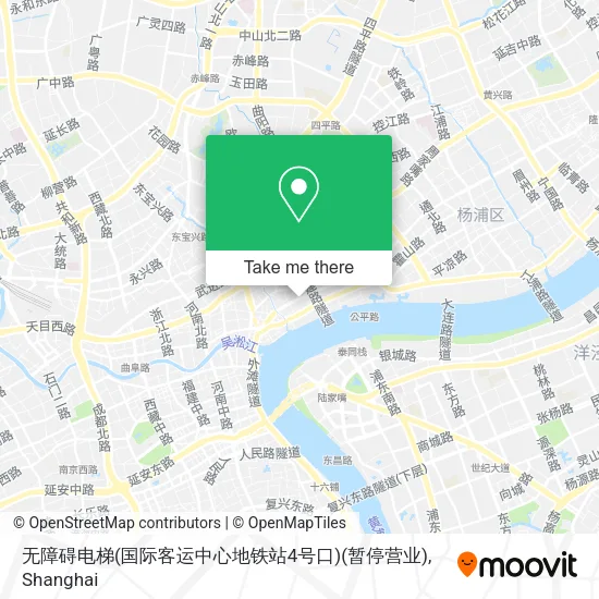 无障碍电梯(国际客运中心地铁站4号口)(暂停营业) map