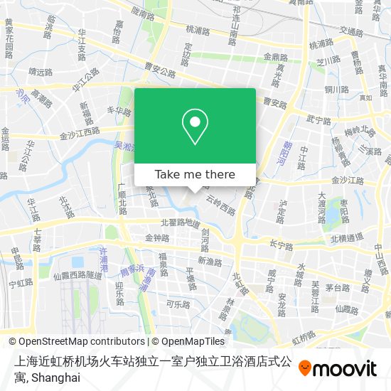 上海近虹桥机场火车站独立一室户独立卫浴酒店式公寓 map