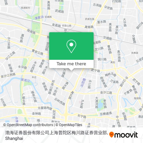 渤海证券股份有限公司上海普陀区梅川路证券营业部 map