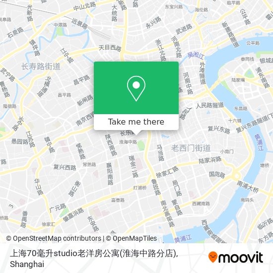 上海70毫升studio老洋房公寓(淮海中路分店) map