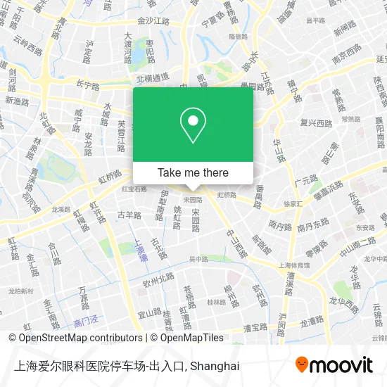上海爱尔眼科医院停车场-出入口 map