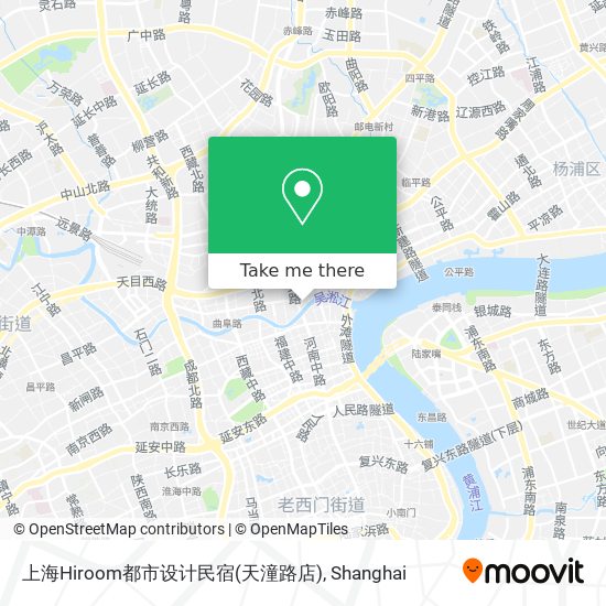 上海Hiroom都市设计民宿(天潼路店) map