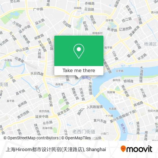 上海Hiroom都市设计民宿(天潼路店) map