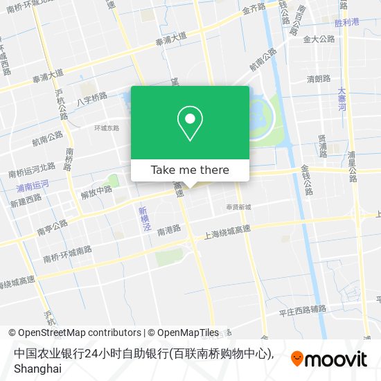 中国农业银行24小时自助银行(百联南桥购物中心) map