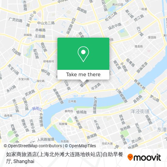 如家商旅酒店(上海北外滩大连路地铁站店)自助早餐厅 map