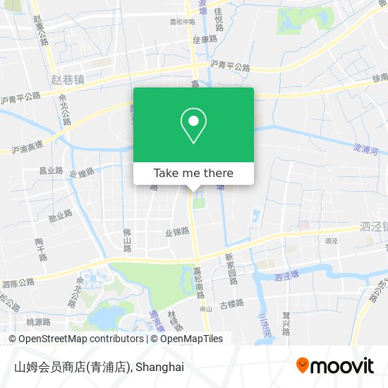 山姆会员商店(青浦店) map