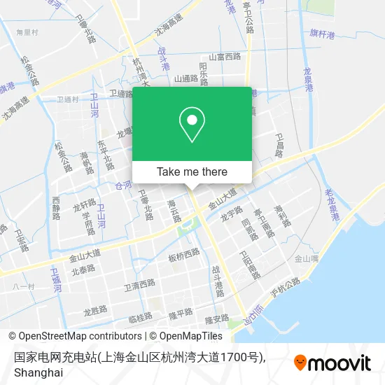 国家电网充电站(上海金山区杭州湾大道1700号) map