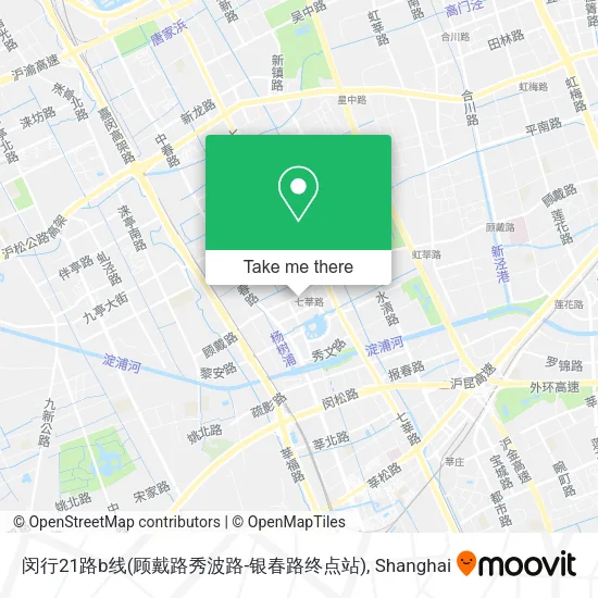 闵行21路b线(顾戴路秀波路-银春路终点站) map