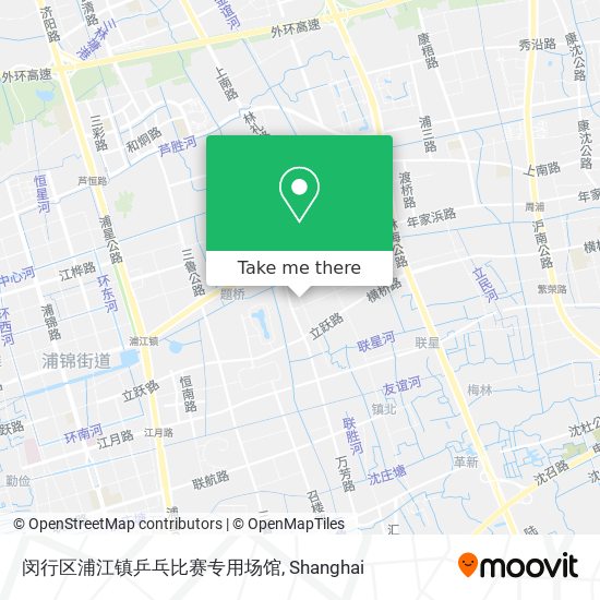 闵行区浦江镇乒乓比赛专用场馆 map