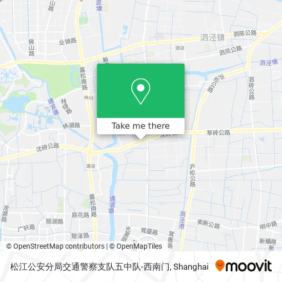 松江公安分局交通警察支队五中队-西南门 map