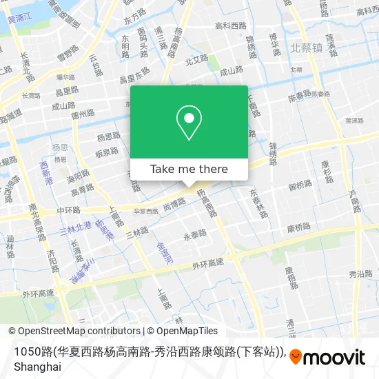 1050路(华夏西路杨高南路-秀沿西路康颂路(下客站)) map