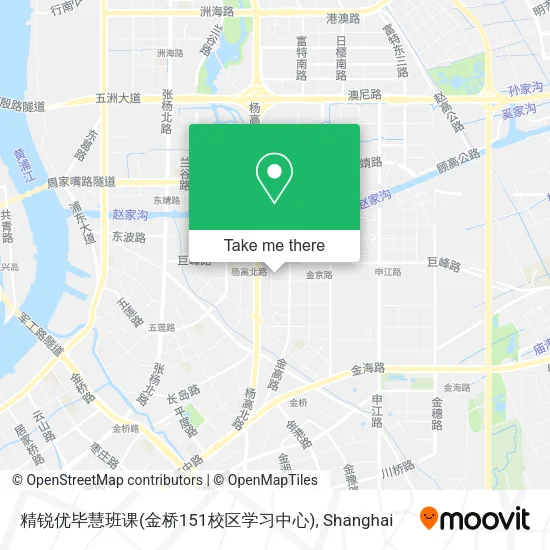 精锐优毕慧班课(金桥151校区学习中心) map